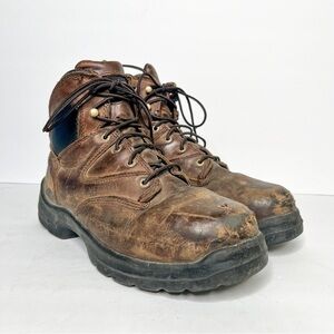 Red Wing Steel Toe 4421 Flexbond 6” Work Boot Internal Metal Guard Brown Leather